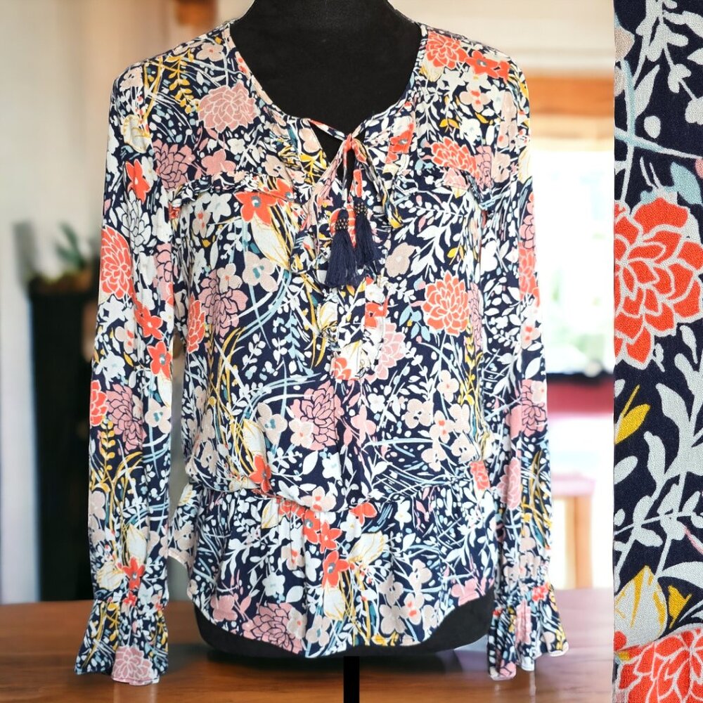 NWOT MAEVE/ANTHROPOLOGIE (XS) Begonia Peasant Top